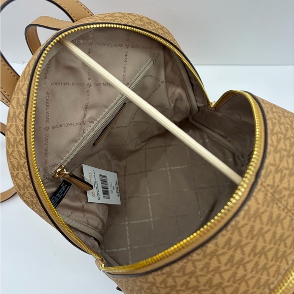 Michael Kors Rhea Medium Color-Block Signature Logo Backpack - Picture 7 of 14